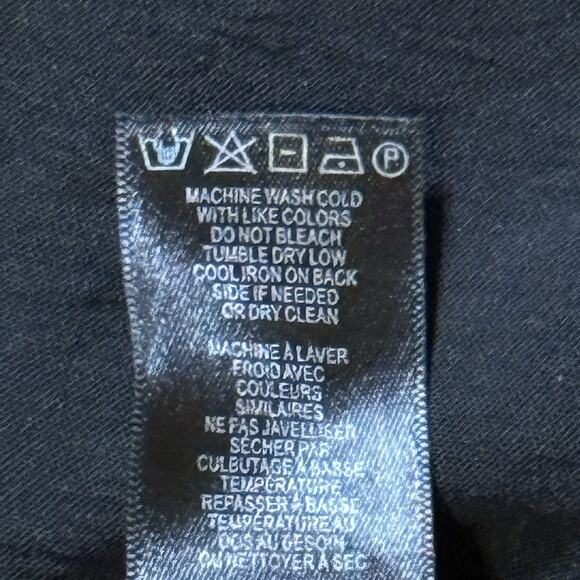 Adrianna Papell Women’s Black Flutter Short Sleeve Blouse Notch Neck Top Size L - Picture 8 of 9